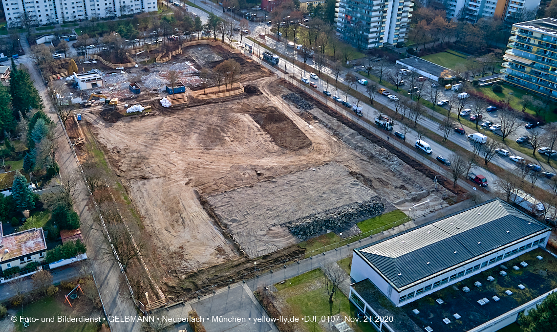 21.11.2020 - Bauplatz der Grundschule in Neuperlach in München
